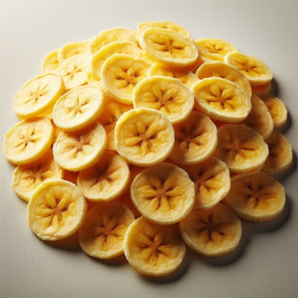 yellow banana chips