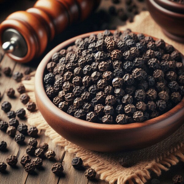 black peppercorns